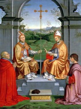 St. Thomas a Becket and St. Martin of Tours with Archbishop Giovanni Pietro Arrivabene and Guidobald