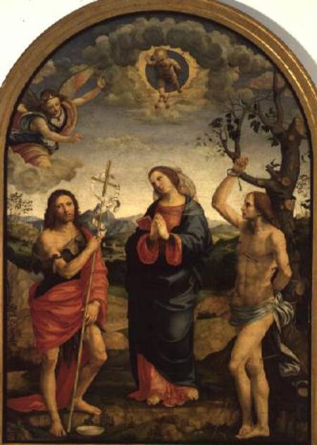 The Virgin with Saints Sebastian and John the Baptist (altarpiece) od Timoteo Viti