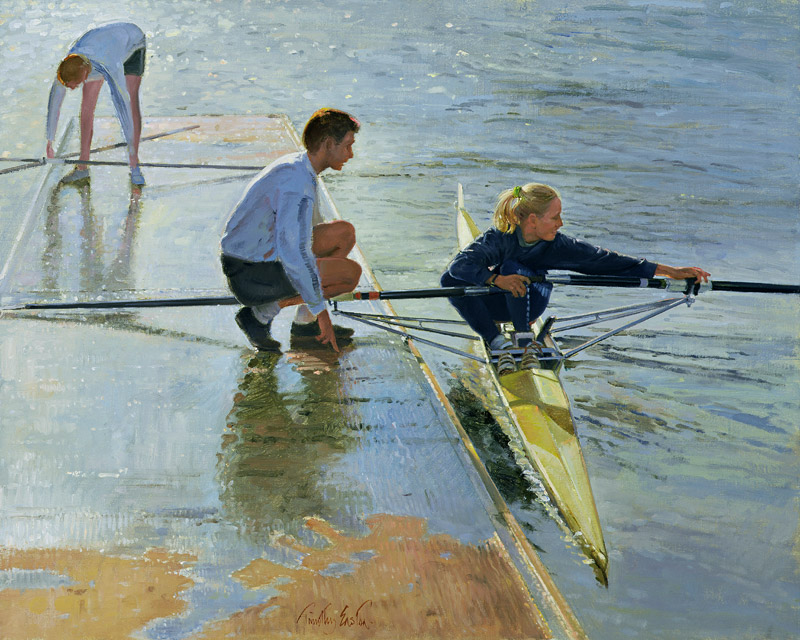 Adjustments at Henley, 1999-2000 (oil on canvas)  od Timothy  Easton