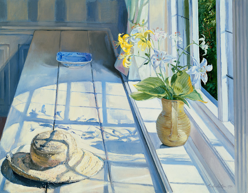 Lilies and a Straw Hat  od Timothy  Easton