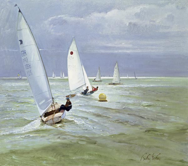 Around the Buoy (oil on canvas)  od Timothy  Easton