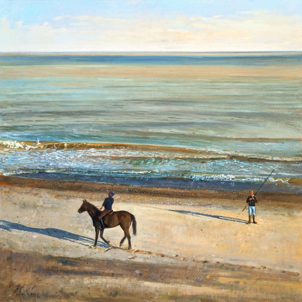 Beach Dialogue, Dunwich (oil on canvas)  od Timothy  Easton