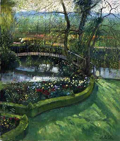 Bridge Over the Willow, Bedfield (oil on canvas)  od Timothy  Easton