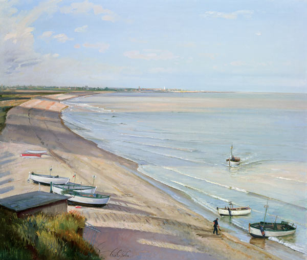 Bringing the Catch Ashore (oil on canvas)  od Timothy  Easton
