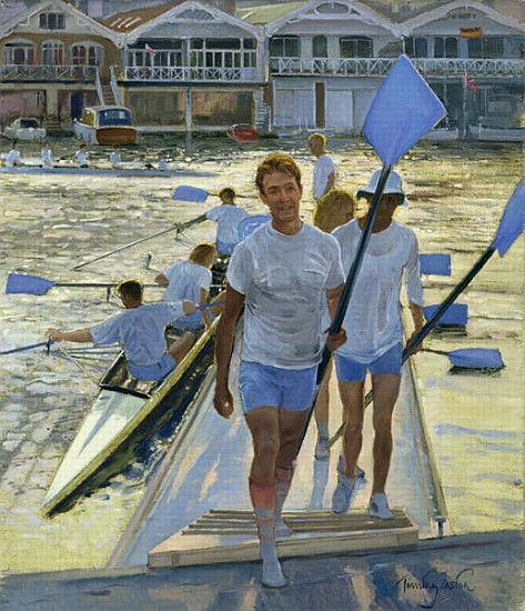 Evening Return, Henley, 1998 (oil on canvas)  od Timothy  Easton