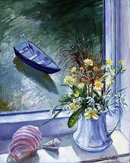 First Flowers and Shells (oil on canvas)  od Timothy  Easton