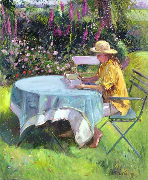The Morning Read, 1992 (oil on canvas)  od Timothy  Easton