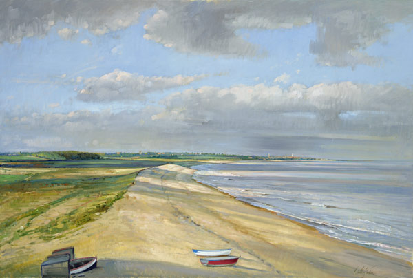 Shadowed Crescent, Dunwich (oil on canvas)  od Timothy  Easton