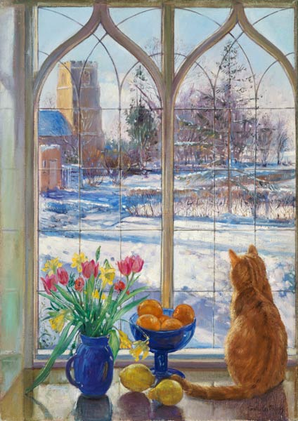 Snow Shadows and Cat  od Timothy  Easton