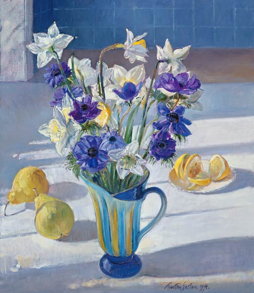 Spring Flowers and Lemons, 1994 (oil on canvas)  od Timothy  Easton