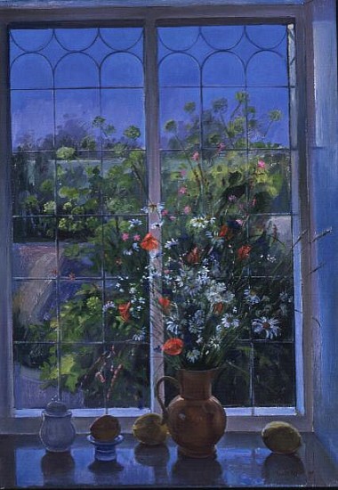 Summer Flowers at Dusk, 1990  od Timothy  Easton
