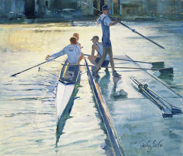 Sunset Raft (oil on canvas)  od Timothy  Easton