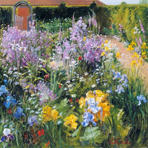 Sweet Rocket, Foxgloves and Irises, 2000 (oil on canvas)  od Timothy  Easton