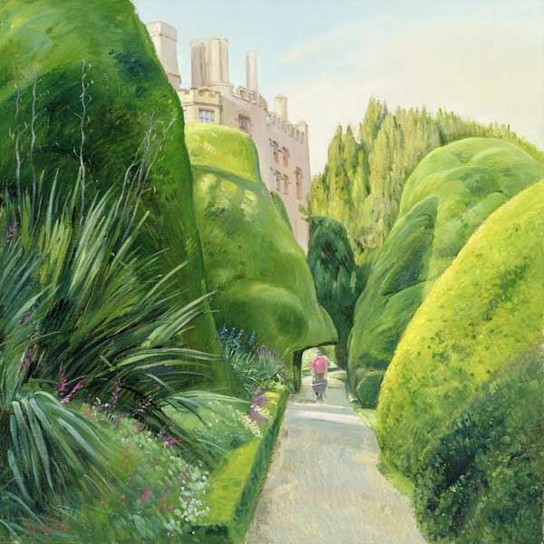 The Topiary Path, Powis Castle (oil on canvas)  od Timothy  Easton