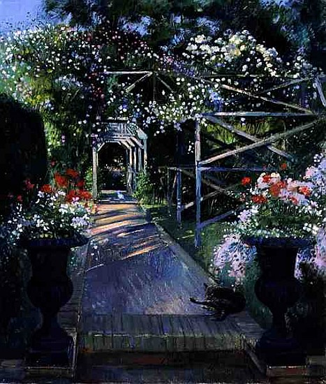 The Rose Trellis, Bedfield, 1996 (oil on canvas)  od Timothy  Easton