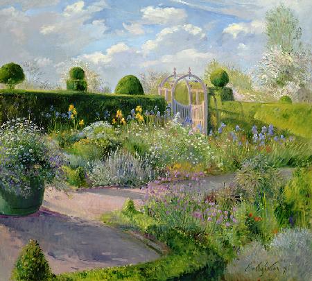 Irises in the Herb Garden, 1995 (oil on canvas) 