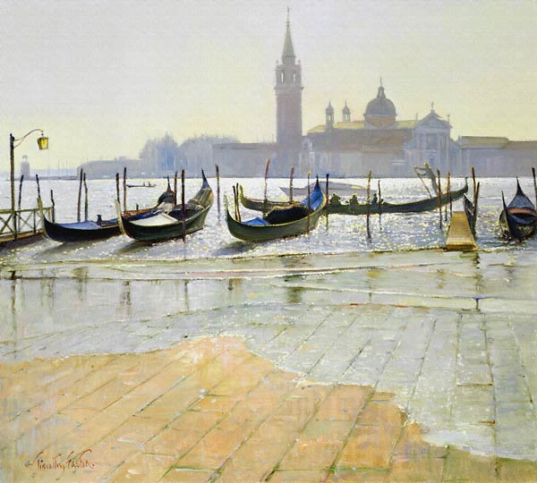 Venice at Dawn (oil on canvas)  od Timothy  Easton