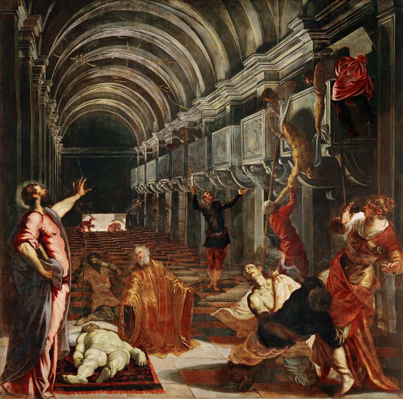 Auffindung of the corpse of holy Markus od Tintoretto (eigentl. Jacopo Robusti)