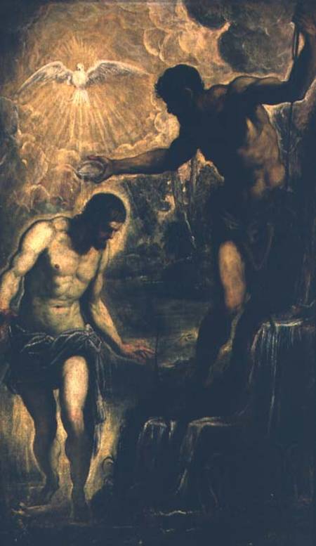 The Baptism of Christ od Tintoretto (eigentl. Jacopo Robusti)