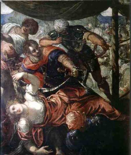 Battle between Turks and Christians od Tintoretto (eigentl. Jacopo Robusti)
