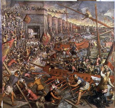 The Capture of Constantinople in 1204 od Tintoretto (eigentl. Jacopo Robusti)
