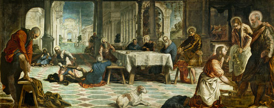 Christ Washing the Disciples' Feet od Tintoretto (eigentl. Jacopo Robusti)