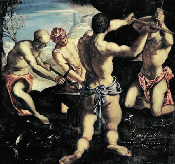 Vulcan's Forge od Tintoretto (eigentl. Jacopo Robusti)