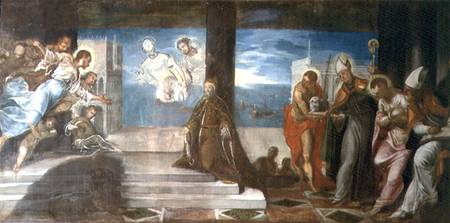 Doge Alvise Mocenigo (d.1577) presented to the Redeemer od Tintoretto (eigentl. Jacopo Robusti)