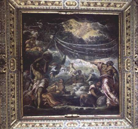 The Fall of Manna (ceiling painting) od Tintoretto (eigentl. Jacopo Robusti)