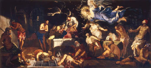 St. Rochus in the Dungeon od Tintoretto (eigentl. Jacopo Robusti)