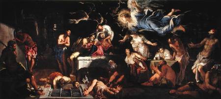 St. Roch Visited by an Angel in Prison od Tintoretto (eigentl. Jacopo Robusti)