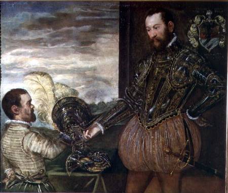 Scipio Clusone with a dwarf valet od Tintoretto (eigentl. Jacopo Robusti)