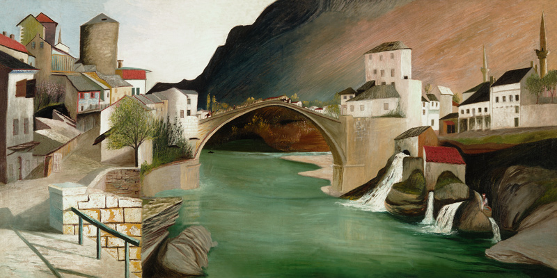 Roman bridge in Mostar od Tivadar Csontváry-Kosztka