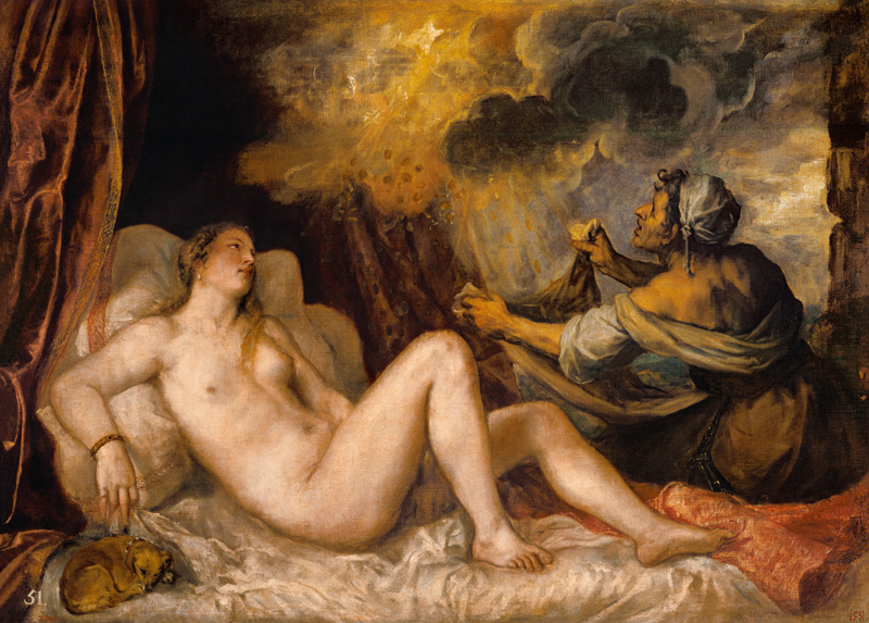 Danae and the Shower of Gold od Tizian (ve skutečnosti Tiziano Vercellio)