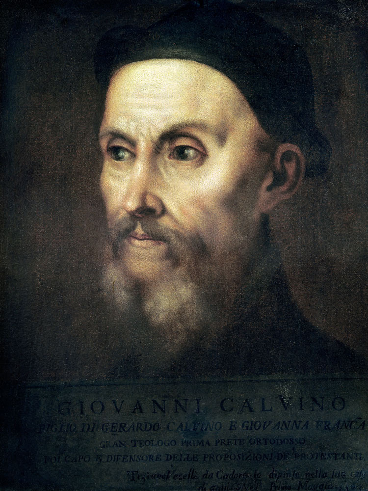 Portrait of John Calvin (1509-64) od Tizian (ve skutečnosti Tiziano Vercellio)