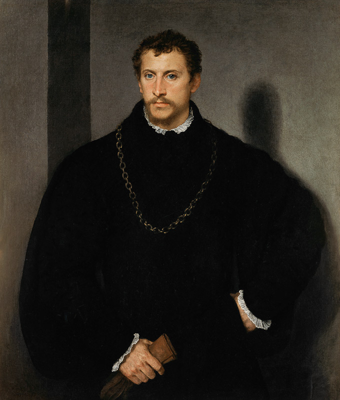 Portrait of an Unknown Man (The Man with Grey Eyes, or The Englishman) od Tizian (ve skutečnosti Tiziano Vercellio)