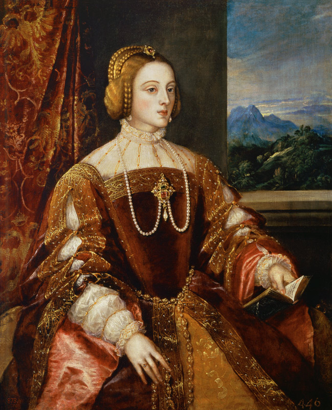Portrait of the Empress Isabella of Portugal od Tizian (ve skutečnosti Tiziano Vercellio)