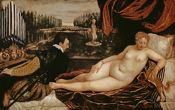 Venus and the Organist od Tizian (ve skutečnosti Tiziano Vercellio)