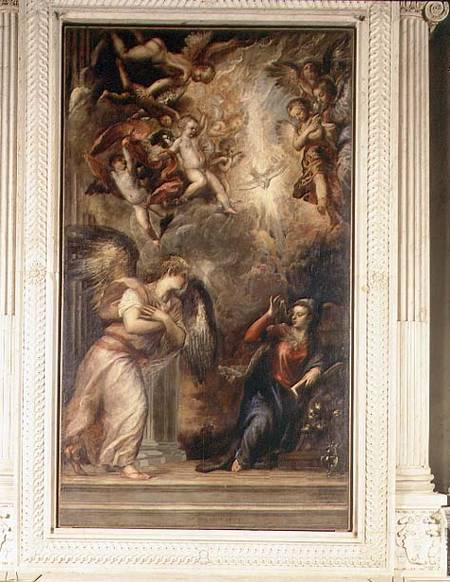 Annunciation od Tizian (ve skutečnosti Tiziano Vercellio)