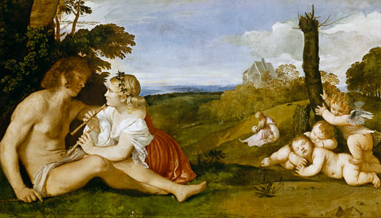Allegory of the ages od Tizian (ve skutečnosti Tiziano Vercellio)