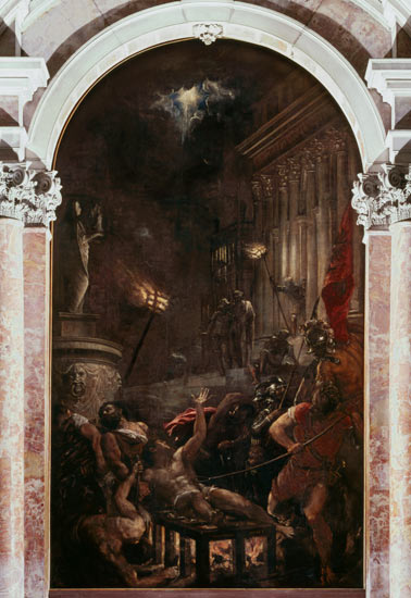 The Martyrdom of St. Lawrence od Tizian (ve skutečnosti Tiziano Vercellio)