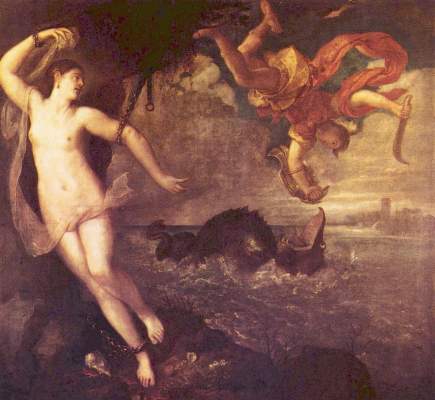 Perseus and Andromeda od Tizian (ve skutečnosti Tiziano Vercellio)