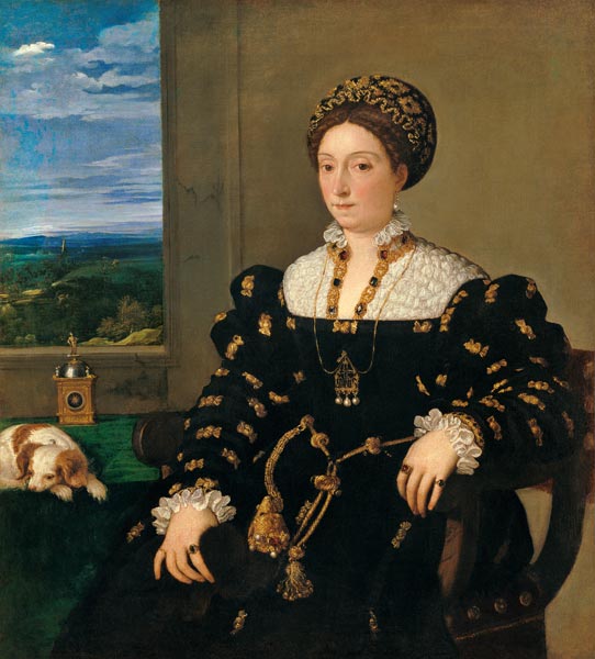 Portrait of Eleonora Gonzaga della Rovere od Tizian (ve skutečnosti Tiziano Vercellio)