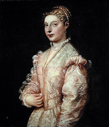 Portrait of Lavinia Vecellio od Tizian (ve skutečnosti Tiziano Vercellio)