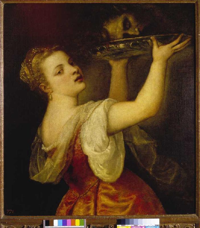 Salome with a raised bowl od Tizian (ve skutečnosti Tiziano Vercellio)