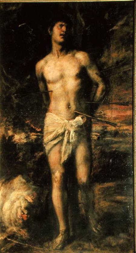 St. Sebastian od Tizian (ve skutečnosti Tiziano Vercellio)