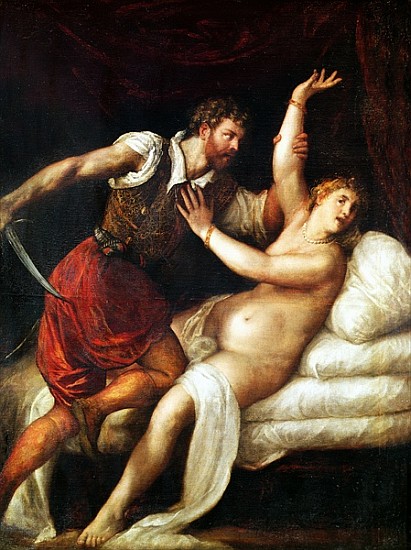The Rape of Lucretia od Tizian (ve skutečnosti Tiziano Vercellio)