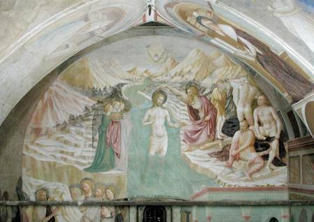 The Baptism of Christ, from the Cycle of the Life of St. John the Baptist od Tommaso Masolino da Panicale