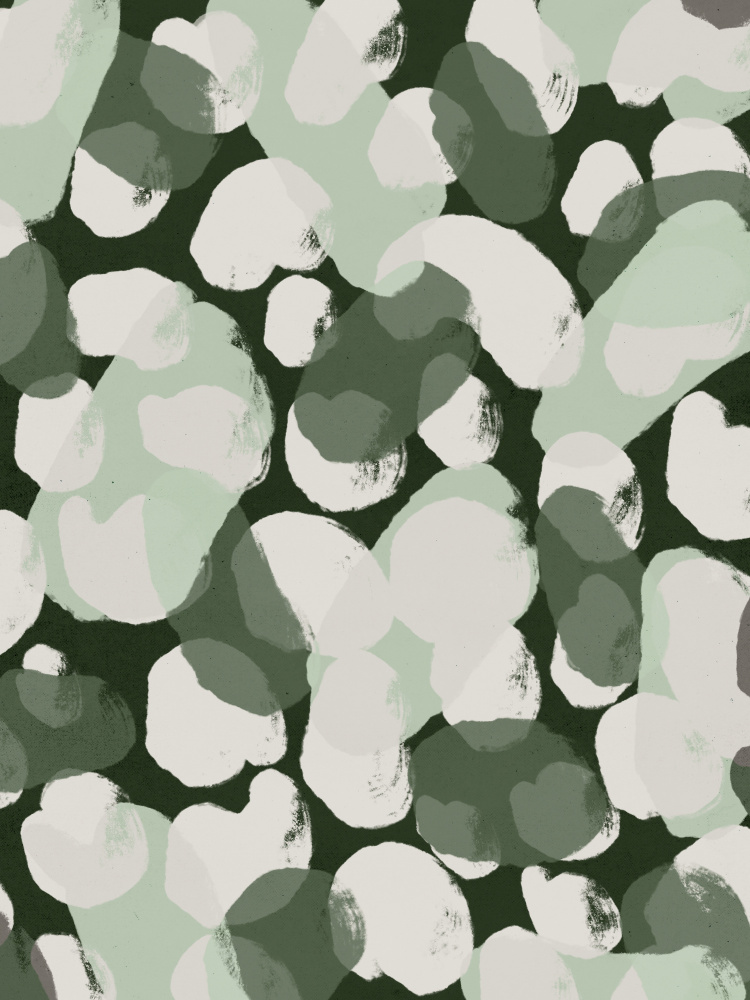 Green Round Strokes Pattern od Treechild