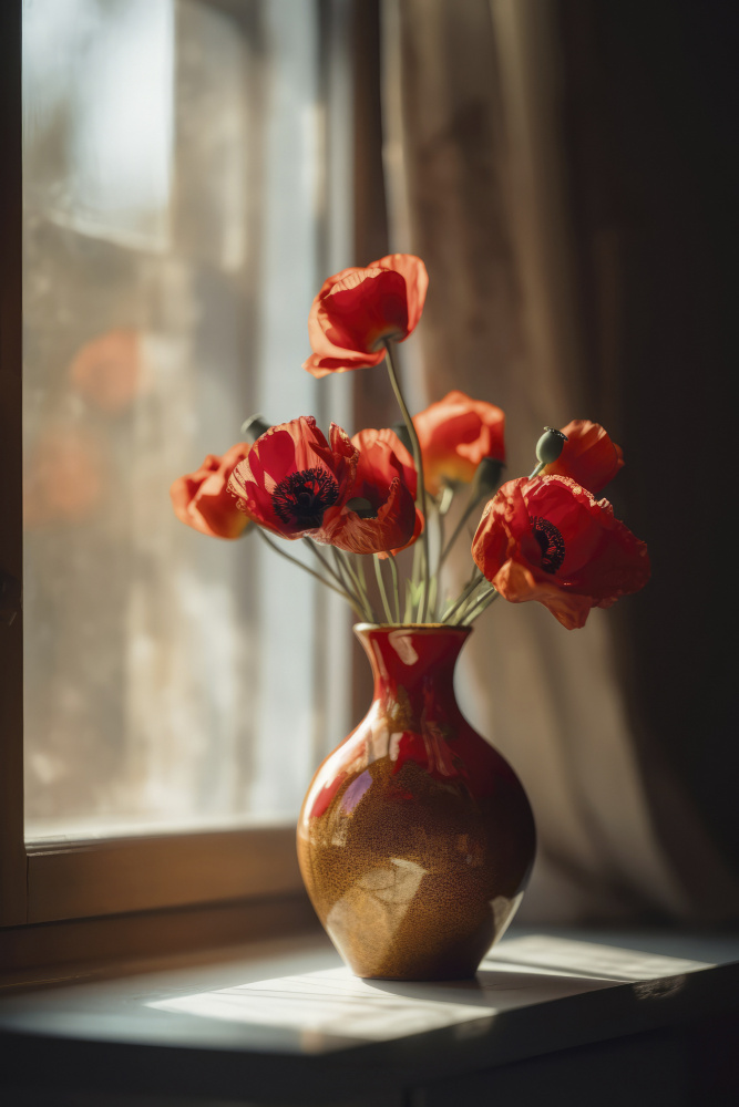 Poppy In Vase od Treechild